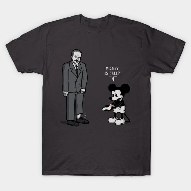 Mickey Is Free! T-Shirt by Raffiti